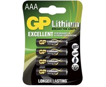 GP Batteries Batteri Lithium AAA 24LF-2U4 1.5V 4-pack